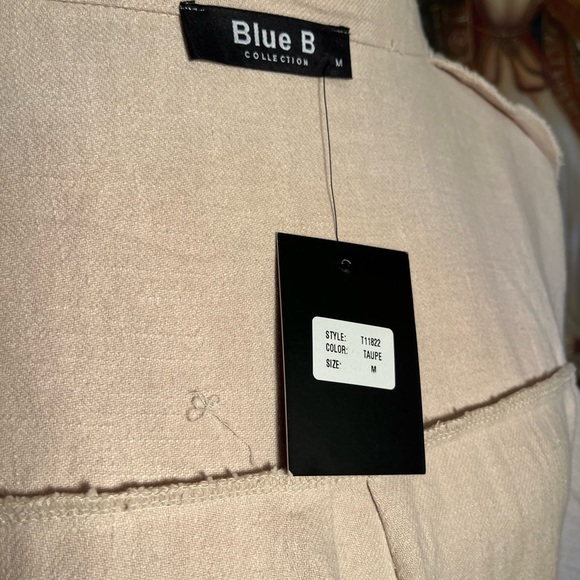 Fringed Hem Oversized Shirt Dress or Shacket Linen Blend Medium NWT - Picture 5 of 7